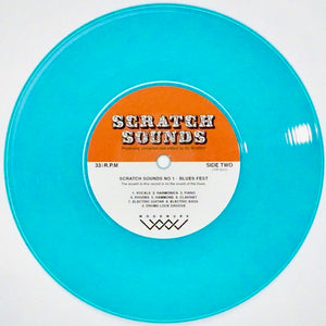 DJ WOODY SCRATCH SOUNDS NO. 1 -  7" (BLUE VINYL)